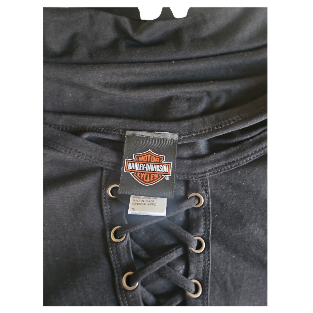 Women's Harley Davidson Short Sleeve Bling T-Shirt - Picture 8 of 9